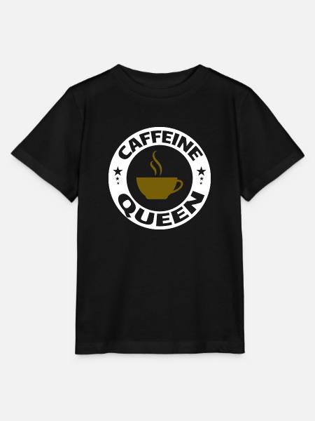 Caffeine Queen - Stanley/Stella Kinder T-Shirt MINI CREATOR - Schwarz