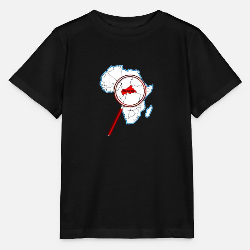Central African Republic Under A Magnifying Glass - Stanley/Stella MINI CREATOR Kids’ T-Shirt - black
