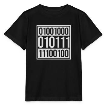 Binary Code Program Language - Stanley/Stella MINI CREATOR Kids’ T-Shirt - black - Front - Mikhail (115cm)