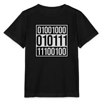 Binary Code Program Language - Stanley/Stella MINI CREATOR Kids’ T-Shirt - black - Front - Mikhail (115cm)