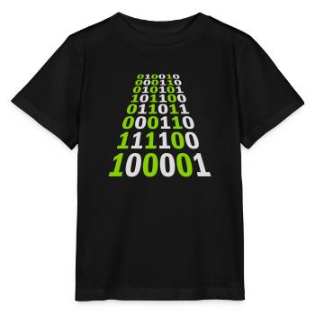 Binary Code Program Language - Stanley/Stella MINI CREATOR Kids’ T-Shirt - black - Front - Mikhail (115cm)