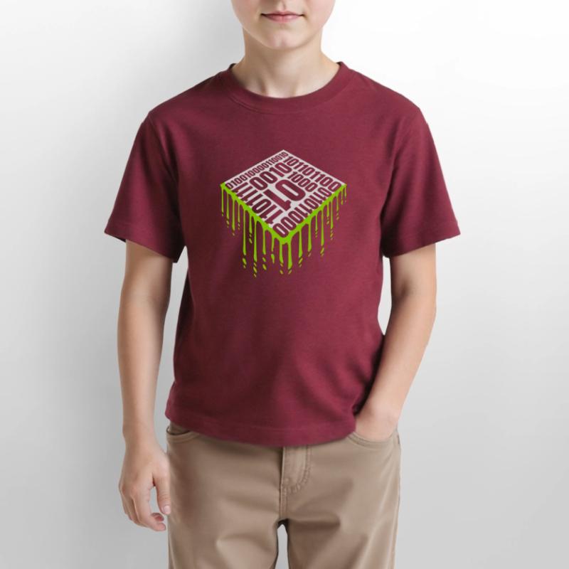 Langage de programme de code binaire T-shirt bio MINI CREATOR Stanley/Stella Enfant