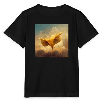 Aufsteigender Goldener Vogel - Stanley/Stella Kinder T-Shirt MINI CREATOR  - Schwarz - Vorne - Mikhail (115cm)