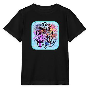 Bonne année, thème coloré. - T-shirt bio MINI CREATOR Stanley/Stella Enfant - noir - Devant - Mikhail (115cm)