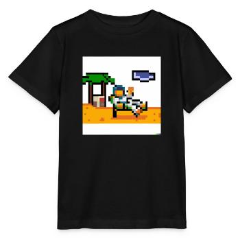 Astronaut - Stanley/Stella Kinder T-Shirt MINI CREATOR  - Schwarz - Vorne - Mikhail (115cm)