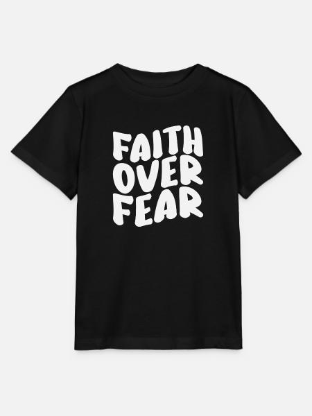 Faith over Fear - Stanley/Stella Kinder T-Shirt MINI CREATOR  - Schwarz