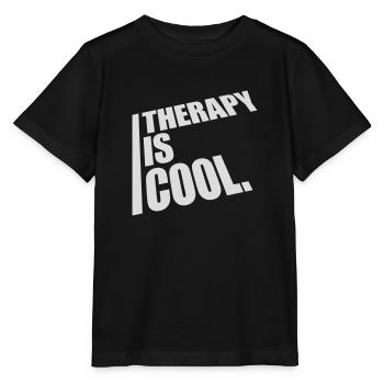 therapy is cool Quote - Stanley/Stella MINI CREATOR Kids’ T-Shirt - black - Front - Mikhail (115cm)