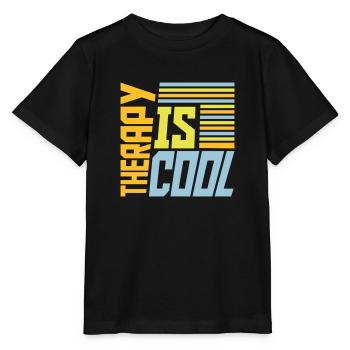therapy is cool Quote - Stanley/Stella MINI CREATOR Kids’ T-Shirt - black - Front - Mikhail (115cm)