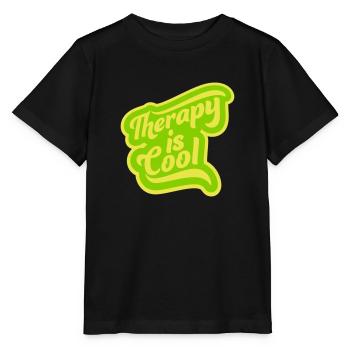 therapy is cool Quote - Stanley/Stella MINI CREATOR Kids’ T-Shirt - black - Front - Mikhail (115cm)