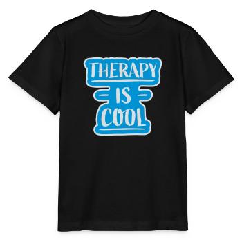 therapy is cool Quote - Stanley/Stella MINI CREATOR Kids’ T-Shirt - black - Front - Mikhail (115cm)