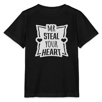 Mr steal your heart - Stanley/Stella MINI CREATOR Kids’ T-Shirt - black - Front - Mikhail (115cm)