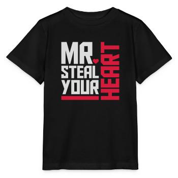 Mr steal your heart - Stanley/Stella MINI CREATOR Kids’ T-Shirt - black - Front - Mikhail (115cm)