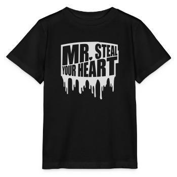 Mr steal your heart - Stanley/Stella MINI CREATOR Kids’ T-Shirt - black - Front - Mikhail (115cm)