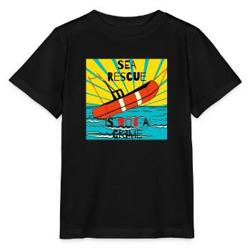 Seenotrettung ist kein Verbrechen - Stanley/Stella Kinder T-Shirt MINI CREATOR  - Schwarz - Vorne - Mikhail (115cm)
