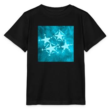 4 BLAUE STERNE - Stanley/Stella Kinder T-Shirt MINI CREATOR  - Schwarz - Vorne - Mikhail (115cm)