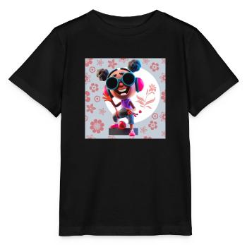 LUSTIGE MUSIK ILLUSTRATION MÄDCHEN 12 - Stanley/Stella Kinder T-Shirt MINI CREATOR  - Schwarz - Vorne - Mikhail (115cm)
