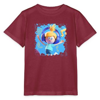FUNNY MUSIC 3 - Stanley/Stella MINI CREATOR Kids’ T-Shirt - burgundy - Front - Kain (125cm)