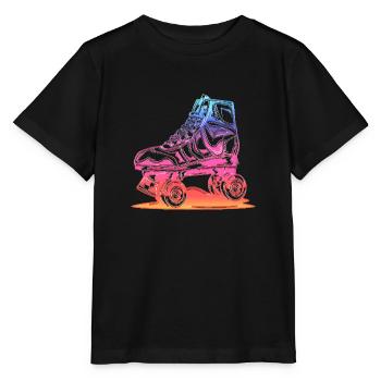 rollerblades patins rollers rollerskates retro - T-shirt bio MINI CREATOR Stanley/Stella Enfant - noir - Devant - Mikhail (115cm)
