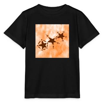 3 ÉTOILES ORANGE SOURIANT - T-shirt bio MINI CREATOR Stanley/Stella Enfant - noir - Devant - Mikhail (115cm)