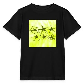 6 ÉTOILES JAUNE SOURIANT - T-shirt bio MINI CREATOR Stanley/Stella Enfant - noir - Devant - Mikhail (115cm)