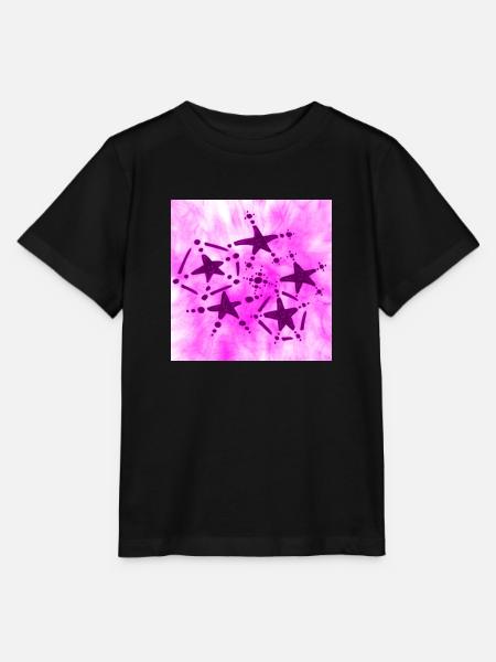 5 STERNE LÄCHELNDER FLIEDER - Stanley/Stella Kinder T-Shirt MINI CREATOR  - Schwarz