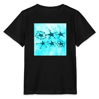 6 ÉTOILES BLEU SOURIANT - T-shirt bio MINI CREATOR Stanley/Stella Enfant - noir - Devant - Mikhail (115cm)