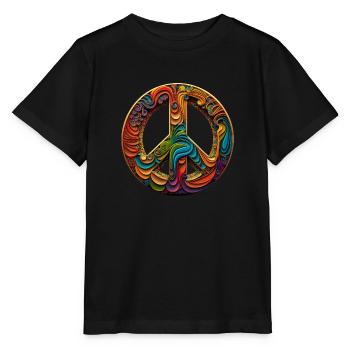 Peace Symbol - Stanley/Stella MINI CREATOR Kids’ T-Shirt - black - Front - Mikhail (115cm)