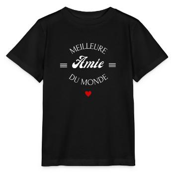 meilleure amie du monde - T-shirt bio MINI CREATOR Stanley/Stella Enfant - noir - Devant - Mikhail (115cm)