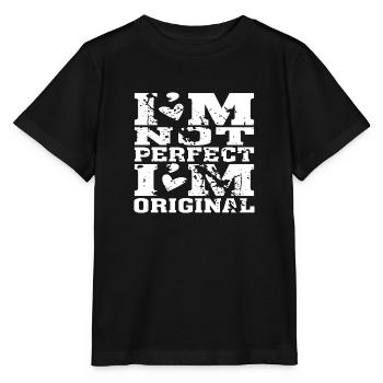 Je ne suis pas parfait Je suis original - T-shirt bio MINI CREATOR Stanley/Stella Enfant - noir - Devant - Mikhail (115cm)
