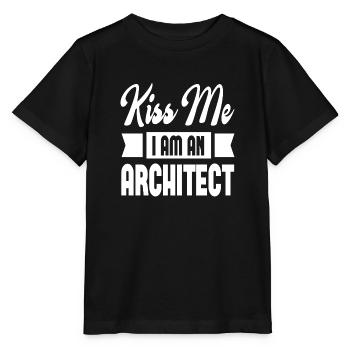 Embrasse-moi Je suis architecte - T-shirt bio MINI CREATOR Stanley/Stella Enfant - noir - Devant - Mikhail (115cm)