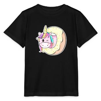 Niedliches Pferdchen Einhorn Unicorn - Stanley/Stella Kinder T-Shirt MINI CREATOR  - Schwarz - Vorne - Mikhail (115cm)
