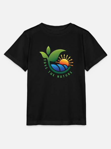 Save the Nature - Stanley/Stella Kinder T-Shirt MINI CREATOR - Schwarz