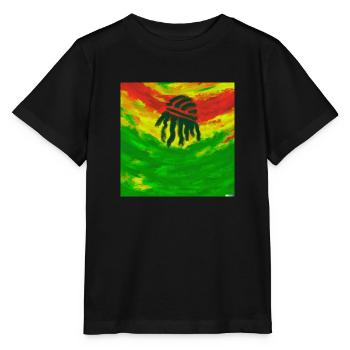 Van Gogh Rasta Flagge - Stanley/Stella Kinder T-Shirt MINI CREATOR  - Schwarz - Vorne - Mikhail (115cm)