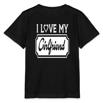 I Love My Girlfriend - Stanley/Stella Kinder T-Shirt MINI CREATOR  - Schwarz - Vorne - Mikhail (115cm)