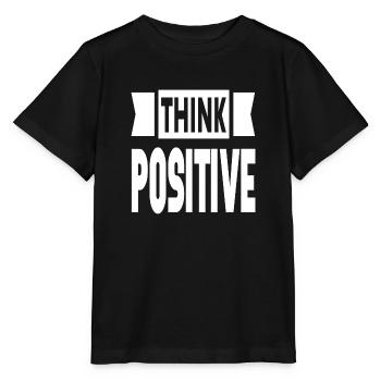 Penser positif - T-shirt bio MINI CREATOR Stanley/Stella Enfant - noir - Devant - Mikhail (115cm)