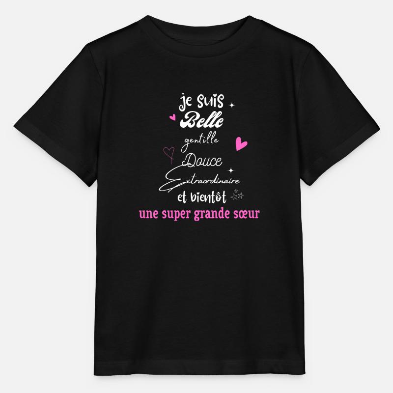 future grande soeur - T-shirt bio MINI CREATOR Stanley/Stella Enfant - noir