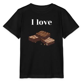 I love brownies - Stanley/Stella Kinder T-Shirt MINI CREATOR  - Schwarz - Vorne - Mikhail (115cm)