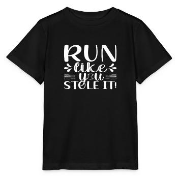 Run like you Stole it - Stanley/Stella MINI CREATOR Kids’ T-Shirt - black - Front - Mikhail (115cm)