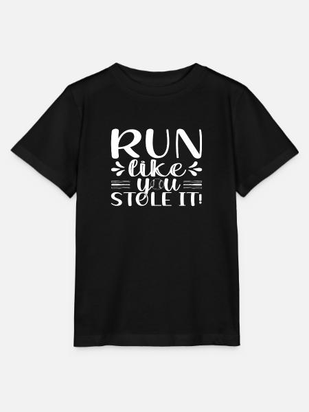 Run like you Stole it - Stanley/Stella Kinder T-Shirt MINI CREATOR - Schwarz