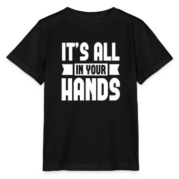 It´s All In Your Hands - Stanley/Stella Kinder T-Shirt MINI CREATOR  - Schwarz - Vorne - Mikhail (115cm)