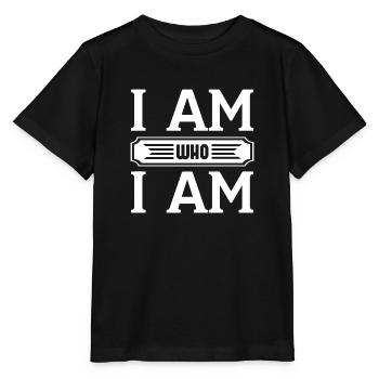 I Am Who I Am - Stanley/Stella MINI CREATOR Kids’ T-Shirt - black - Front - Mikhail (115cm)