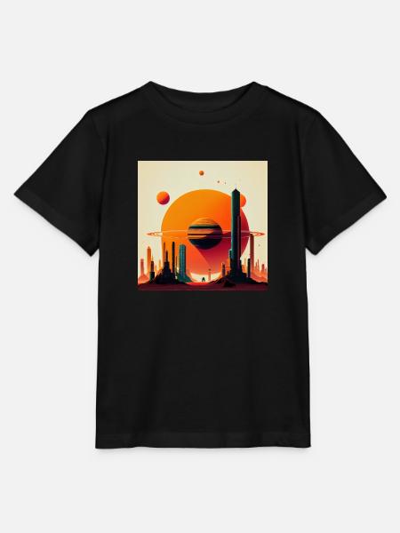 Kolonisation des Saturn - Stanley/Stella Kinder T-Shirt MINI CREATOR  - Schwarz