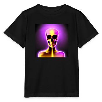 Purple Skull - Stanley/Stella MINI CREATOR Kids’ T-Shirt - black - Front - Mikhail (115cm)
