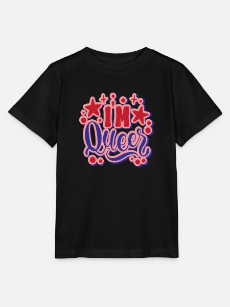 I´m Queer - Stanley/Stella Kinder T-Shirt MINI CREATOR  - Schwarz