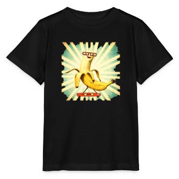 Bananen Pokal - Stanley/Stella Kinder T-Shirt MINI CREATOR  - Schwarz - Vorne - Mikhail (115cm)