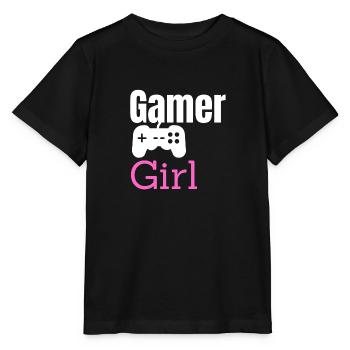 Gamer Girl - Stanley/Stella MINI CREATOR Kids’ T-Shirt - black - Front - Mikhail (115cm)