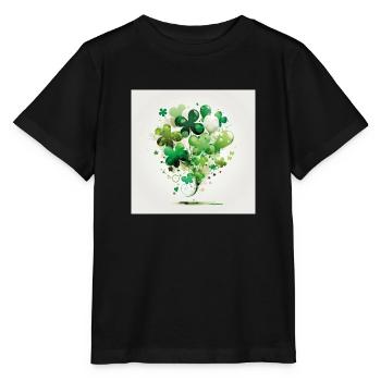 Clover balloon composition - Stanley/Stella MINI CREATOR Kids’ T-Shirt - black - Front - Mikhail (115cm)