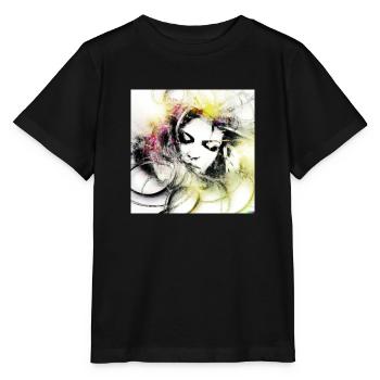 Mystical white ghost digital art - Stanley/Stella MINI CREATOR Kids’ T-Shirt - black - Front - Mikhail (115cm)