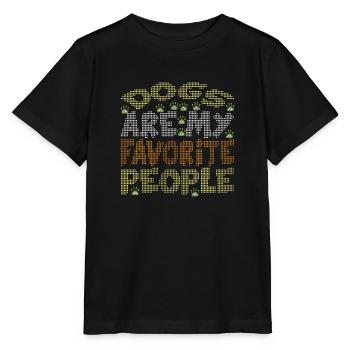Les chiens sont mes personnes préférées - T-shirt bio MINI CREATOR Stanley/Stella Enfant - noir - Devant - Mikhail (115cm)
