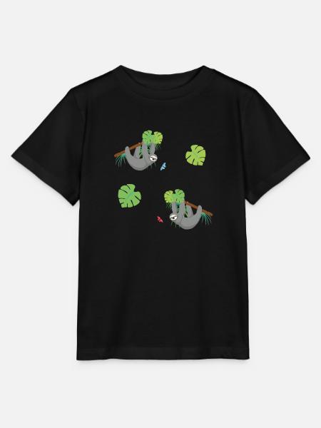 Sloths - Stanley/Stella MINI CREATOR Kids’ T-Shirt - black
